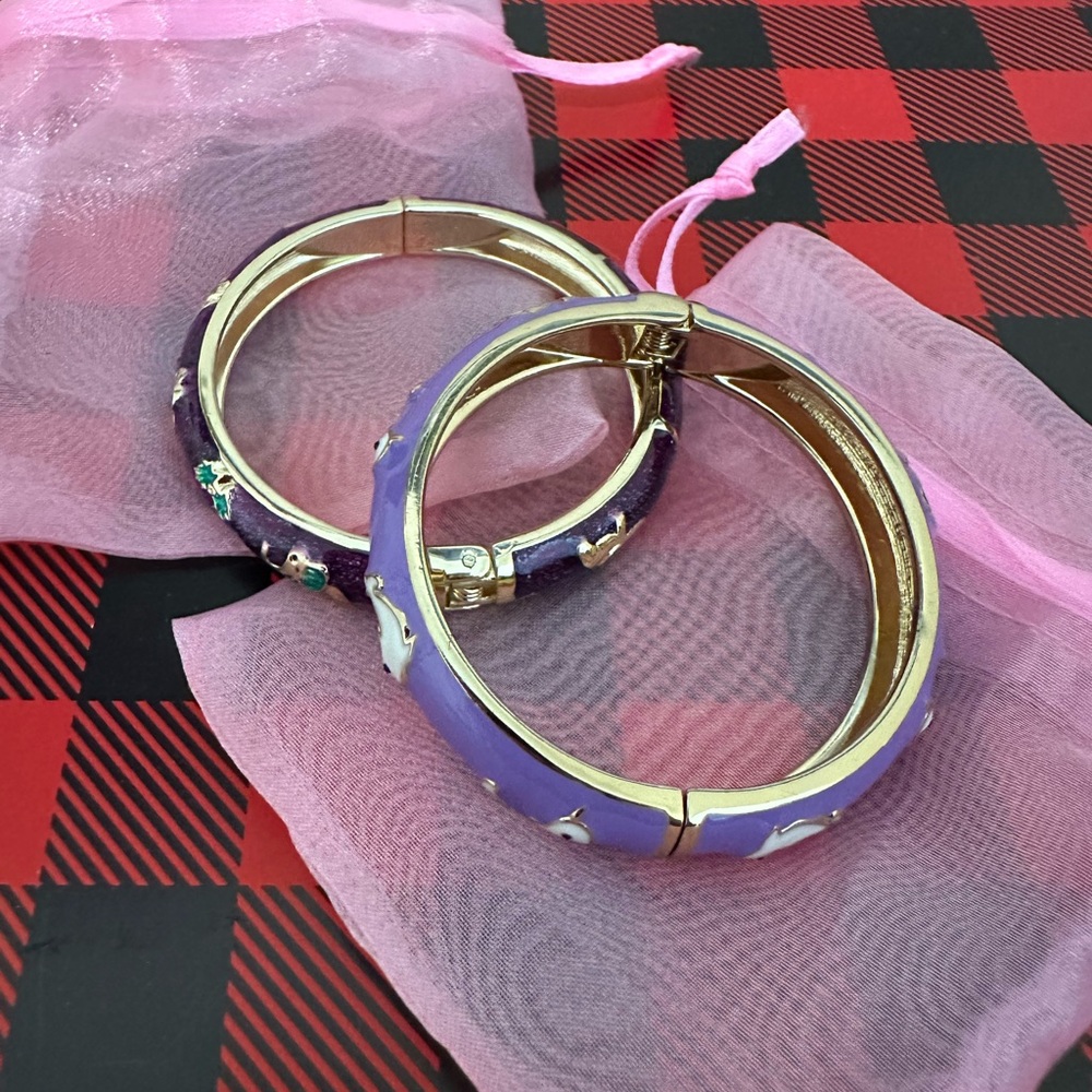 New Kids size gold bangles with cute animals